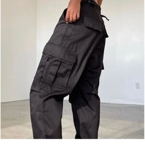Local European Black Cargo Pants